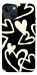 Чехол Black and white hearts для iPhone 13