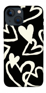 Чехол Black and white hearts для iPhone 13 mini