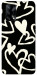 Чехол Black and white hearts для Oppo A74 4G
