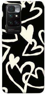 Чехол Black and white hearts для Xiaomi Redmi 10