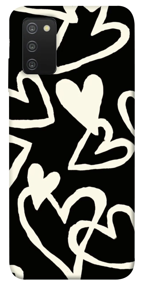 Чохол Black and white hearts для Galaxy A03s