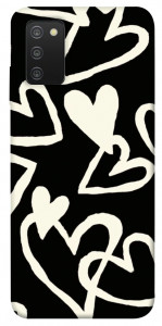Чохол Black and white hearts для Galaxy A03s