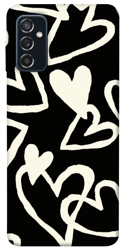 Чехол Black and white hearts для Galaxy M52