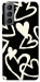 Чехол Black and white hearts для Galaxy S21 FE
