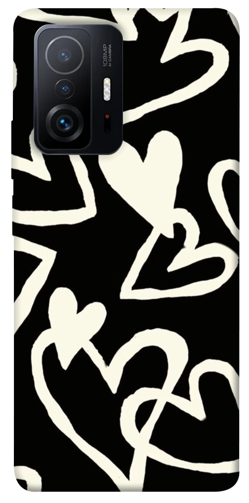 Чехол Black and white hearts для Xiaomi 11T