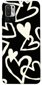 Чехол Black and white hearts для Xiaomi Redmi Note 10 5G