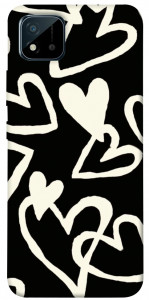 Чохол Black and white hearts для Realme C11 (2021)
