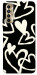 Чехол Black and white hearts для TECNO Camon 17P