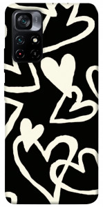 Чехол Black and white hearts для Xiaomi Poco M4 Pro 5G