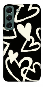 Чохол Black and white hearts для Galaxy S22