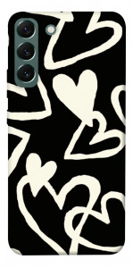 Чохол Black and white hearts для Galaxy S22+