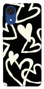 Чохол Black and white hearts для Galaxy A03 Core