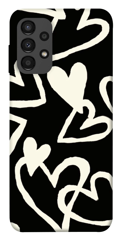 Чехол Black and white hearts для Galaxy A13 4G
