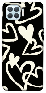 Чохол Black and white hearts для Oppo F17 Pro