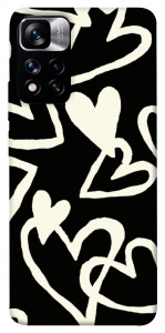 Чехол Black and white hearts для Xiaomi Redmi Note 11 5G