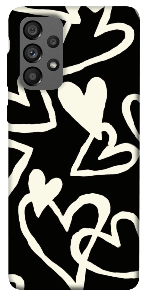 Чехол Black and white hearts для Galaxy A73 5G