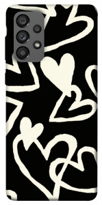 Чехол Black and white hearts для Galaxy A73 5G