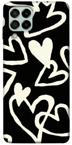 Чехол Black and white hearts для Galaxy M53
