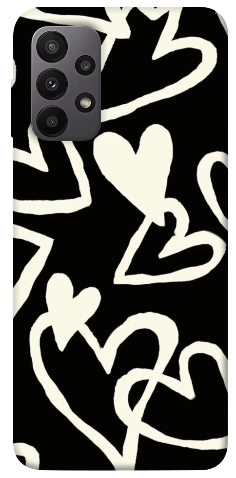 Чехол Black and white hearts для Galaxy A23