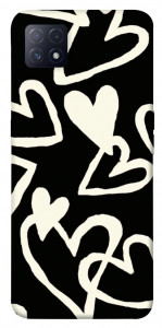 Чохол Black and white hearts для Oppo A72 5G