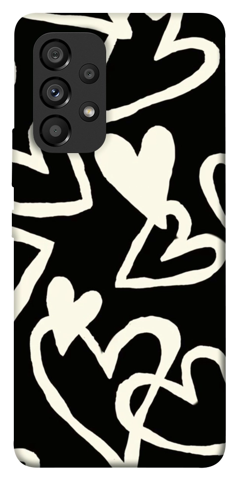 Чехол Black and white hearts для Galaxy A53