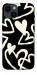 Чехол Black and white hearts для iPhone 14