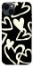 Чохол Black and white hearts для iPhone 14 Plus