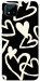 Чехол Black and white hearts для Realme C20