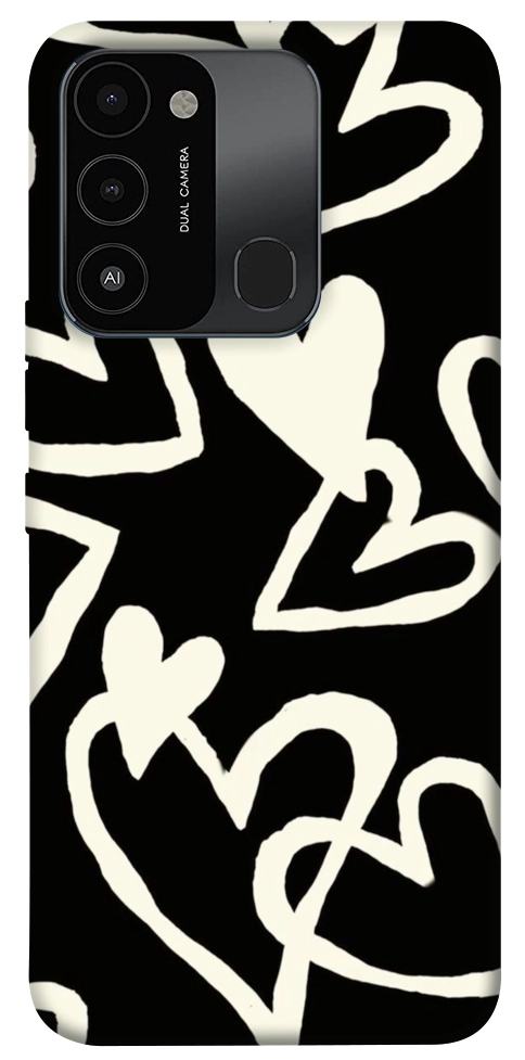 Чехол Black and white hearts для TECNO Spark Go 2022 (KG5m)