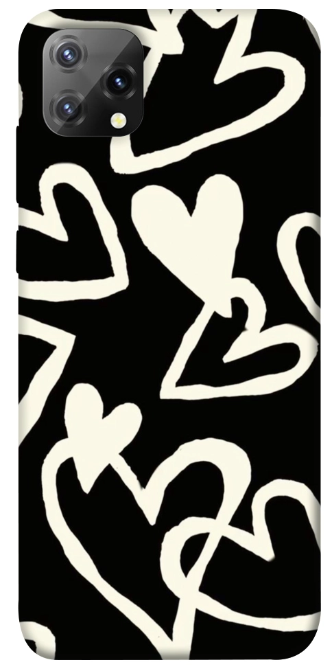 Чехол Black and white hearts для Blackview A55