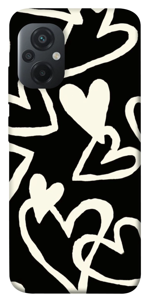 Чехол Black and white hearts для Xiaomi Poco M5