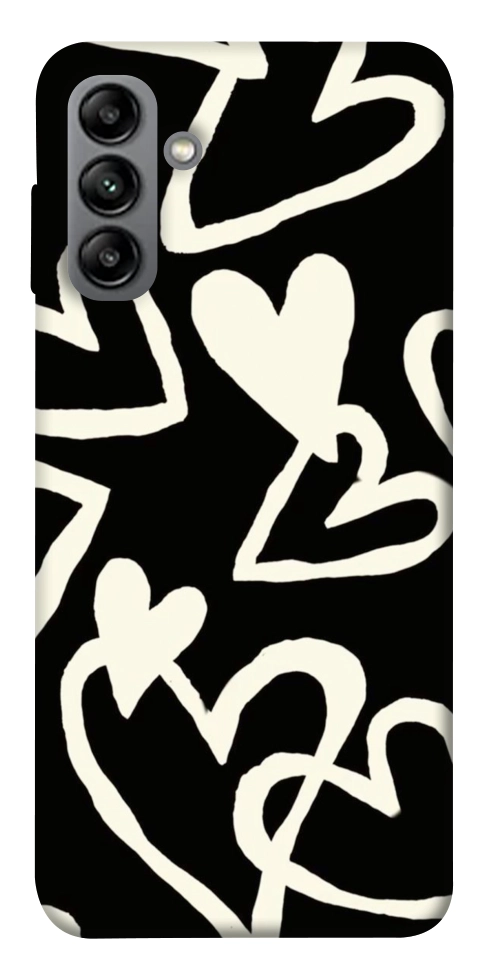 Чехол Black and white hearts для Galaxy A04s