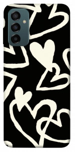 Чохол Black and white hearts для Galaxy M13 4G