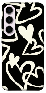 Чохол Black and white hearts для Galaxy S23+