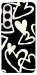 Чехол Black and white hearts для Galaxy S23+