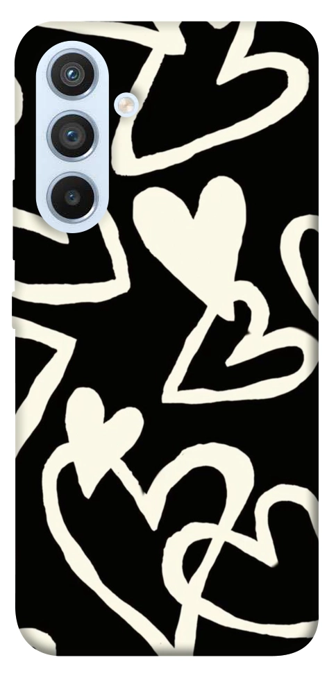 Чохол Black and white hearts для Galaxy A54 5G
