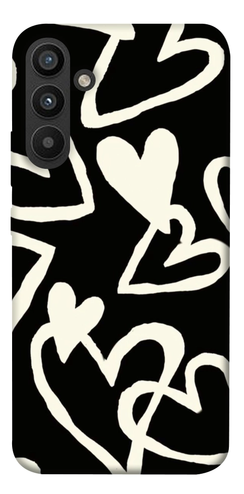Чохол Black and white hearts для Galaxy A34 5G