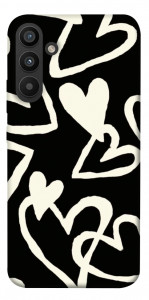 Чохол Black and white hearts для Galaxy A34 5G
