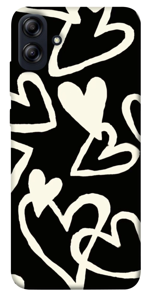 Чехол Black and white hearts для Galaxy A04e