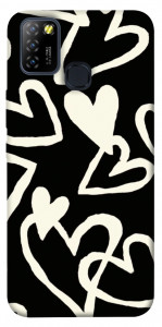 Чехол Black and white hearts для Infinix Hot 10 Lite
