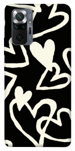 Чехол Black and white hearts для Xiaomi Redmi Note 10 Pro Max