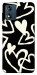 Чехол Black and white hearts для Motorola Moto E13