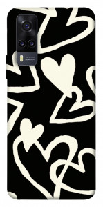 Чехол Black and white hearts для Vivo Y31