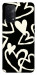 Чехол Black and white hearts для Oppo A74 5G