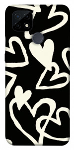 Чохол Black and white hearts для Realme C21