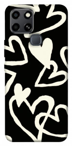 Чохол Black and white hearts для Infinix Smart 6