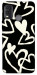 Чехол Black and white hearts для Nokia G11 Plus