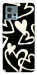 Чехол Black and white hearts для Motorola Moto G72
