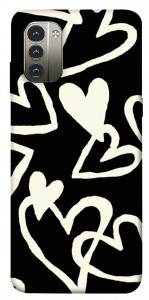 Чохол Black and white hearts для Nokia G11