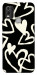 Чехол Black and white hearts для Nokia C21 Plus